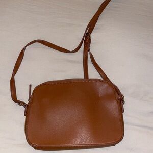 Brown Faux Leather Crossbody Bag - Old Navy